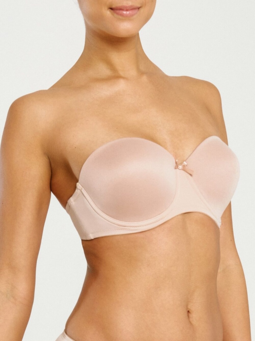 NEW Va Bien Seamless Full Cup Push-Up Strapless Underwire Bra 1506 Nude Beige